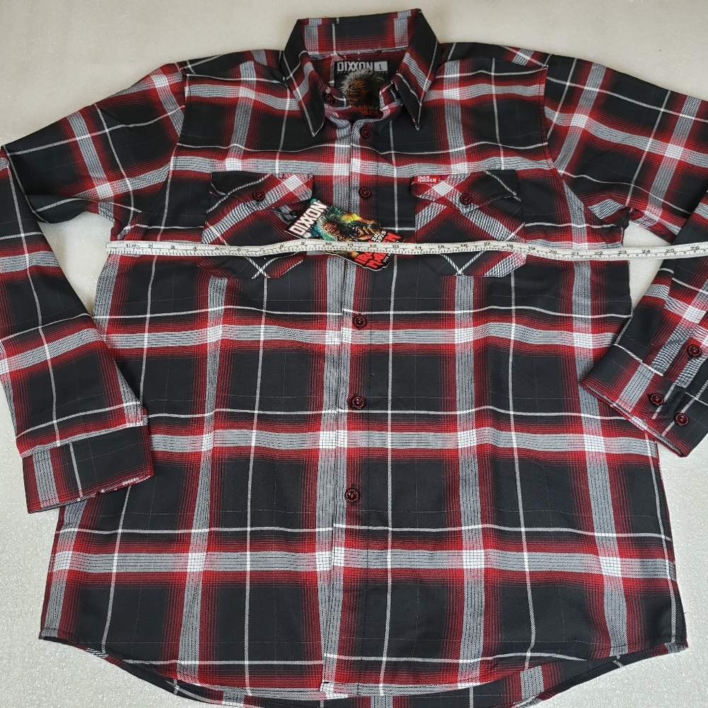 NWT Dixxon Men's Large "Iron Maiden 50th Anniversary" Flannel Shirt - Picture 7 of 12